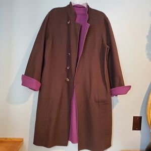 Reversible Brown & Purple Coat, Approximately L/XL
